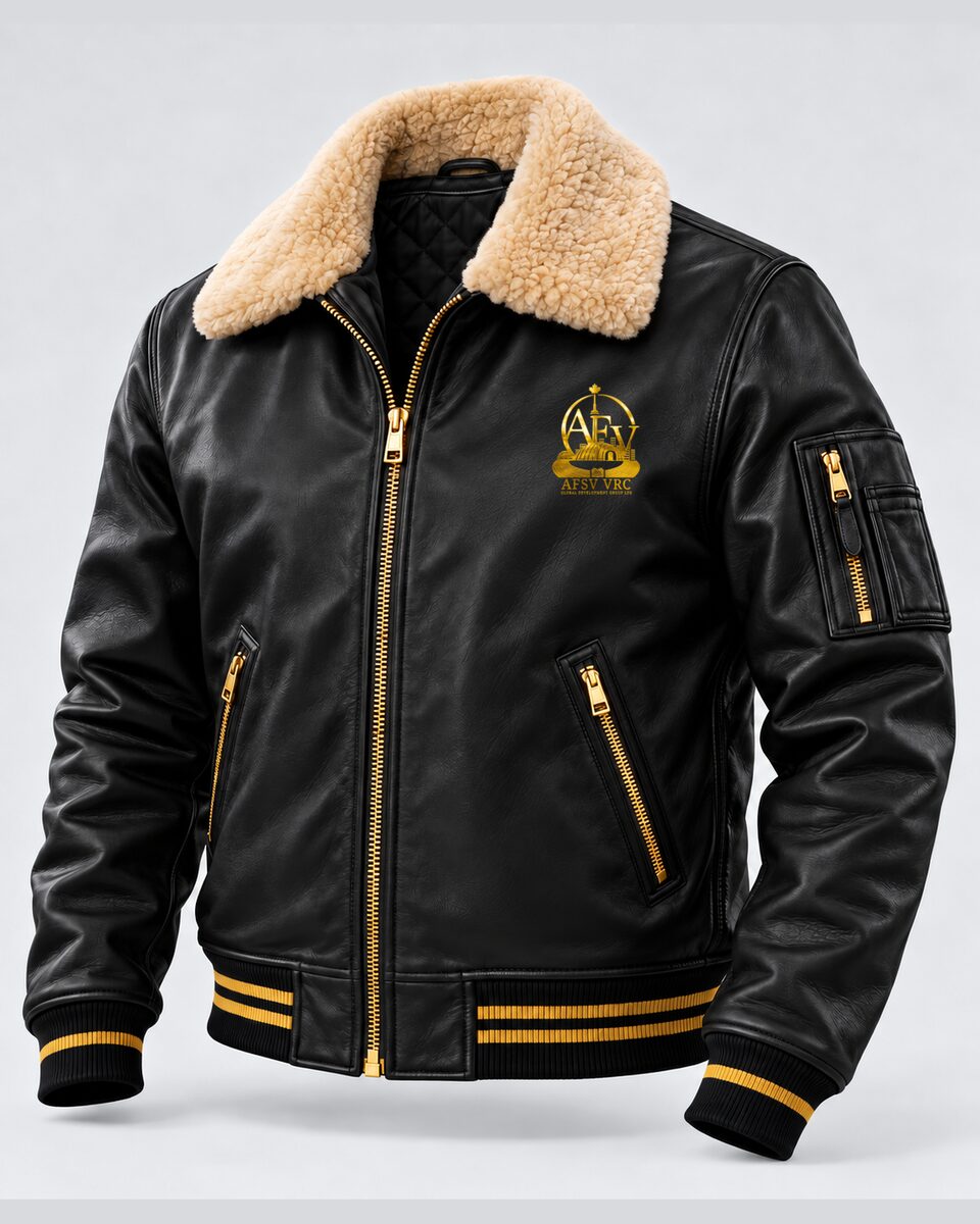 Executive Aviator Jacket in black — concept image