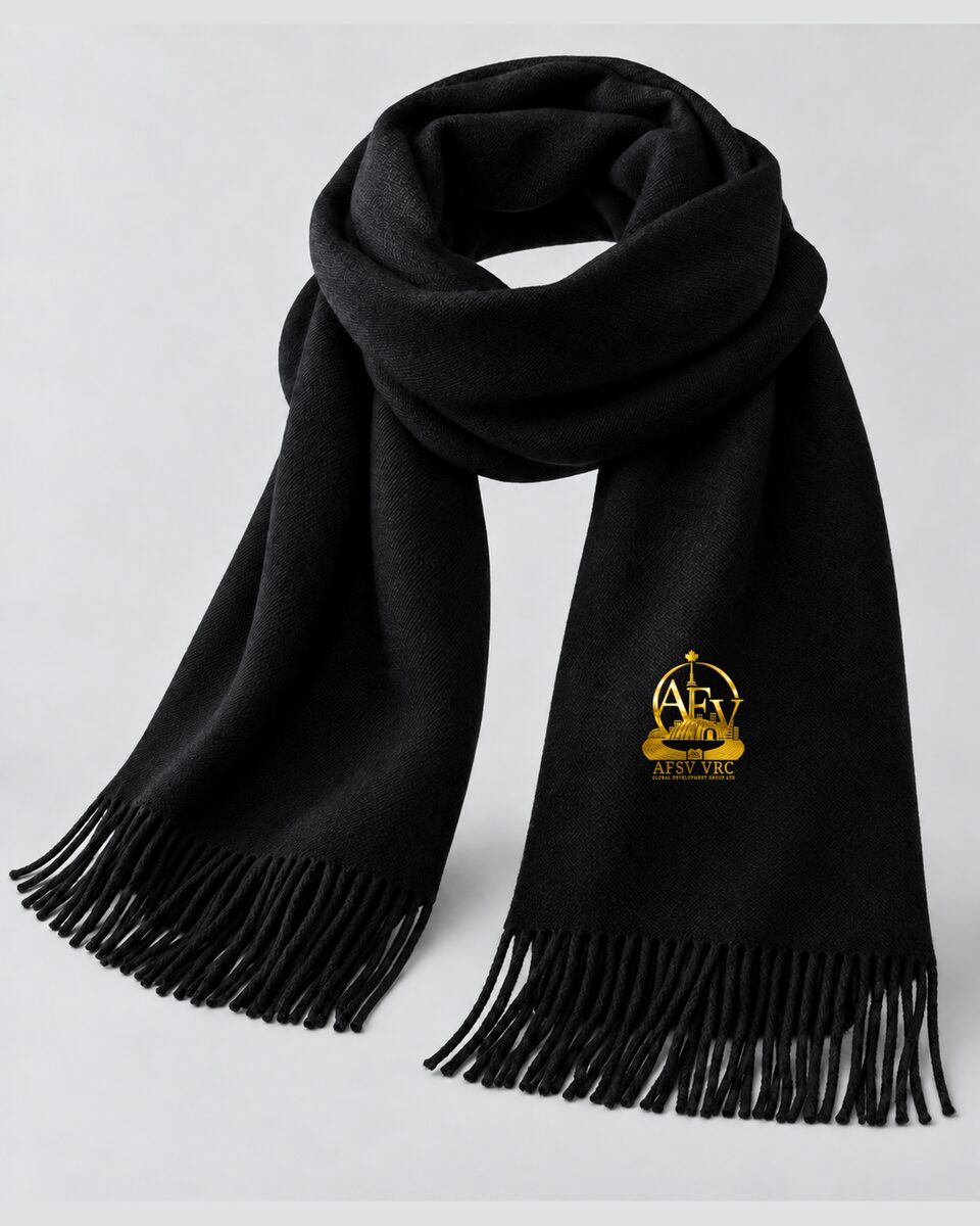Executive Scarf in black — concept image