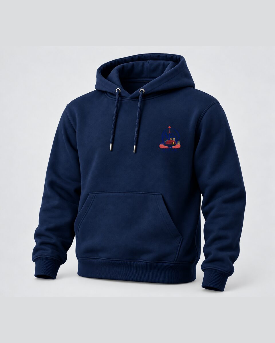 Hoodie in navy — concept image